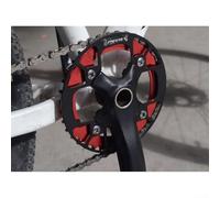 Protector de cadena para bicicleta de carretera para bielas 104BCD hecho de aleación de aluminio que soporta múltiples cuentas de dientes de piñón (36-38T rojo)