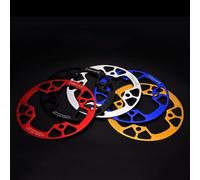 Protector de cadena para bicicleta de carretera para bielas 104BCD, hecho de aleación de aluminio, soporta múltiples cuentas de dientes de piñón (32-34T azul)