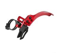Protector de cadena para configuración de conversión de desviador delantero para tija de sillín redonda de 34,9 mm, reduce el salto de cadena y las manchas de grasa (rojo)