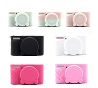 Protector de cámara de silicona para Canon para PowerShot SX740SX730 Viaje amigable y diseño vibrante (negro)