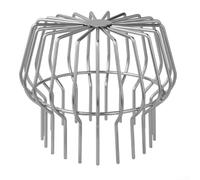 Protector de canalón de acero inoxidable para zanja de drenaje de techo, cubierta de malla antibloqueo y protector de drenaje de bajante, se adapta a tubos de 50/75/110/160/200 mm (para tubos de 145