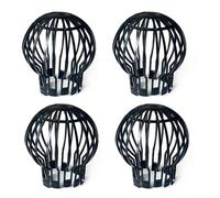 Protector de canalón de plástico para tubo de bajada, cubierta de drenaje de techo al aire libre para tapón de hojas, trampa de escombros, protector de tubería de agua de lluvia, compatible con