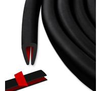 Protector de cantos, chapa de 2 mm x 3 m, protección de cantos autoadhesiva, EPDM, perfil de protección de bordes en U, junta de goma negra, protección de cantos para chapa, cristales de coche