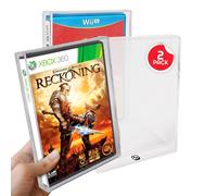 Protector de carcasa de DVD de acrlico transparente para juegos de Sony PlayStation, Wii, Gamecube, PS2 y Xbox (4 mm de grosor, paquete de 2)