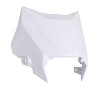 Protector de casquillo para faros delanteros, cubierta ABS para faros delanteros con agujeros de montaje moldeados, color blanco, repuesto de carenado, cubierta para rampa delantera de motocicleta