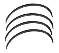 Protector De Cejas Kit Universal Carrocería Fibra Carbono Negra Embellecedor Guardabarros Borde Goma Tira Antiarañazos Pegatinas Labios 2 4 Unidades(4pcs Black)