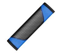 Protector de cinturón 1 Uds PU Cuero En Relieve Cinturón Seguridad Coche Cubierta Hombro Descompresión Comodidad Protección Almohadilla cinturón(Blue-1pcs)