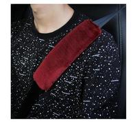 Protector de cinturón 2 Unids/set Cinturón De Seguridad Coche Protectores Hombro Fundas Felpa Suministros Automotrices Almohadilla cinturón(Wine red)