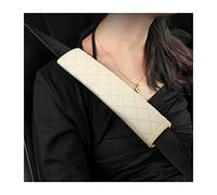 Protector de cinturón de seguridad para coche, 2 almohadillas suaves y cómodas, compatibles con todos los coches, protección de cinturón de seguridad para adultos y niños (Beige)