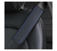 Protector de cinturón Funda Cuero En Relieve Tridimensional Para Cinturón Seguridad Coche Cubierta Hombro Descompresión Antiapriete Almohadilla cinturón(1 piece blue)