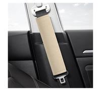 Protector de cinturón Para Hyundai Para Sonata Para I20 Para I30 Para I40 Para Ix25 Para Ix35 Gamuza Cuero Cinturón Seguridad Coche Cubierta Hombro Almohadilla cinturón(Beige)