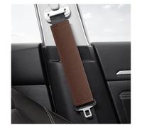 Protector de cinturón Para Hyundai Para Sonata Para I20 Para I30 Para I40 Para Ix25 Para Ix35 Gamuza Cuero Cinturón Seguridad Coche Cubierta Hombro Almohadilla cinturón(Brwon)