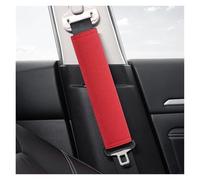Protector de cinturón Para Hyundai Para Tucson Para Accent Para Elantra Para Santa Para Fe Cinturón Seguridad Cuero Ante Cubierta Hombro Almohadilla cinturón(Red)