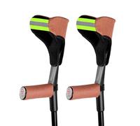 Protector de codo, muleta de antebrazo y empuñaduras de mano, cómodo, transpirable, lavable a máquina, para muletas de caminar para adultos y jóvenes, 2 unidades, color naranja