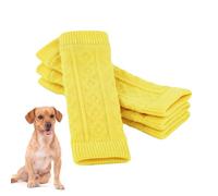 Protector De Codo para Perros - Juego De 4 Calentadores De Piernas Antisuciedad | Cómodas Coderas De Forro Polar para Perros Sin Lesiones | Calcetín De Punto Apto para Perross Grandes, Medianos Y