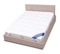 Protector de Colchón Acolchado 200x220cm Cubre Colchon Suave con Gomas en Las Esquinas - Topper Transpirable Lavable a Máquina Sobrecolchón para Cama 200x220 cm