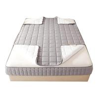 Protector De Colchón Acolchado con Cremallera, Cubre Colchon Transpirable Funda para Colchon 150x190 135x190 80x190 90x200 Las Dimensiones Se Pueden Personalizar(Gris Claro,150x200x20cm)