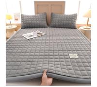 Protector de colchón acolchado de alta calidad, transpirable, funda elástica impermeable y extraíble, futón ortopédico, lavable en lavadora, color gris 200 x 220 cm