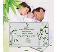 Protector de Colchón Bambú Impermeable135x190/200-Funda Anti-Ácaros-Hipoalergénico-Cubre Colchón Transpirable-Fresco-Silencioso-Suave-Bolsillo Elástico 360° Ajustable-Certificado Oeko-Tex