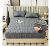 Protector de Colchón Completo con Cremallera 90/105/135x190 Personalizable Funda de Colchón Integral Acolchado de Cinco Caras Desenfundable Cubre Colchon Mudanza Suave Sábana Bajera (135X190+22cm,E)