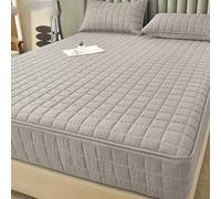 Protector De Colchón con Cremallera Personalizable Tamaño Queen King Envoltura Completa A Prueba De Polvo Cubierta De Colchón Cubierta De Cama Envase De Colchón,Gris,120x200+10cm