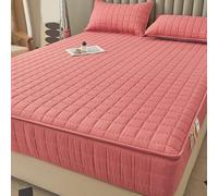 Protector De Colchón con Cremallera Personalizable Tamaño Queen King Envoltura Completa A Prueba De Polvo Cubierta De Colchón Cubierta De Cama Envase De Colchón,Rosado,150x200+15cm