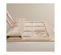 Protector de colchón de algodón acolchado suave para propiedades de alquiler, hoteles, salas de estar y dormitorios, 1,3 cm de grosor, 150 x 200 cm, color camello