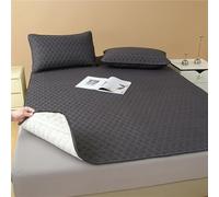 Protector de colchón de color sólido, protector de colchón con correa elástica en los 4 lados, TPU impermeable, diseño inferior acolchado, funda de colchón para colchones profundos (negro, 120 x 200