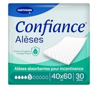 Protector de colchón de Confianza para la protección de la Ropa de Cama o sillón. Nivel de absorción = 5 Gotas. Dimensiones = 40 x 60 cm. 30 Unidades