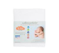 Protector de Colchón de Cuna 130x80 cm Impermeable y Transpirable en Rizo de Algodón Suave, Ajuste con Elásticos, Anti-Bacterias y Lavable