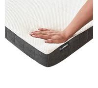 Protector de colchón de espuma viscoelástica 2 en 1, grado de dureza H2 & H3, 5 cm de altura, certificado Öko-Tex®, colchón con somier contra el dolor de espalda, funda extraíble y lavable, prueba sin riesgo 100 noches