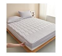 Protector de colchón Impermeable, Funda algodón, Cama Suave, sin Almohada para Colchón(Light Grey,150x200cm(59x79 in))