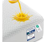 Protector de Colchón Impermeable Premium 140 x 200 x 30 cm Zigzag Blanco