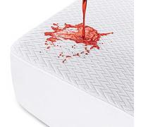 Protector de Colchón Impermeable Premium 150 x 200 x 30 cm Zigzag Blanco