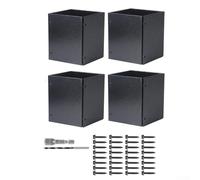 Protector de columna ajustable en forma de L compatible con postes de buzón y estructuras de valla que requieren protección resistente a la intemperie (1 juego)