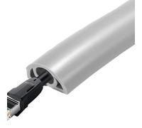 Protector de cordón de tierra,Cubierta del cordón del suelo, de alambre flexible para cables, conducto de alambre flexible de PVC, piso de Cache-Cordon autoadhesivo aislado, evita los