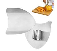 Protector de corte de seguridad, protector de dedos ajustable para cocinar, acero inoxidable con diseño ergonómico antideslizante, ayudante de cocina, herramienta de chef, ayuda a la preparación de
