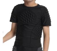 Protector de costilla de fútbol para niños acolchado, protector de pecho de béisbol juvenil, protector de pecho acanalado de béisbol para niños, camisa acolchada de protección del esternón He