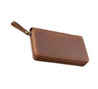 Protector De Cuaderno Con Cremallera Con Ranura Lápiz Elástica Para Cuaderno Campo 7.28x3.54 Pulgadas Diario Hecho A Mano Cubre Organizadores Negocios