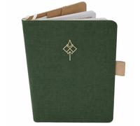 Protector de cuaderno de salud francés - tamaño A5 15 x 21 cm - solapas para guardar ordenanzas y documentos (verde oscuro)