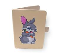 Protector de cuaderno de salud para bebé - conejo - tamaño A5 15 x 21 cm - solapas para guardar recetas