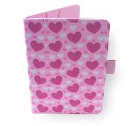 Protector de cuaderno de salud para bebé, diseño de corazón, tamaño A5, 15 x 21 cm, solapa para guardar las ordenanzas