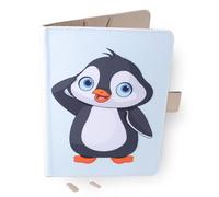Protector de cuaderno de salud para bebé - pingüino - tamaño A5 15 x 21 cm - solapas para guardar ordenanzas