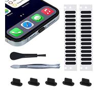 Protector de cubierta antipolvo para iPhone 14/13/12, modelos Pro/Pro Max/Mini, con tapones y 5 calcomanías adhesivas de malla