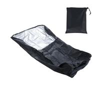 Protector de cubierta de cortacésped 210D Oxford Push Push Cubierta de cortacésped con bolsa de almacenamiento Ajuste universal para plataforma de plata negra al aire libre todo