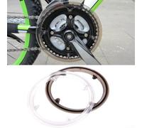Protector de cubierta de rueda de cadena para bielas de bicicleta 42T compatible con bielas de bicicleta de carretera y montaña de 3.8 a 4.2 pulgadas, tamaño de montaje (marrón)