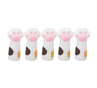 Protector de Cubierta de Tijeras para Cutículas, Cubierta de Cortador de Cutículas, Pinzas para Cortar Cutículas de Silicona, Protector de Cubierta de Tijeras para Uñas Y Uñas de los(Blanco)