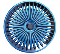 Protector de Cubo de Rueda, Juego de 4 tapacubos for Llantas 16 Pulgadas, universales, Accesorios Exteriores Repuesto for Coche(Blue Black)