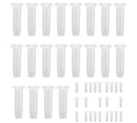 Protector de cuerda de bádminton - Nylon 100pcs Racquet Grommets 2.1-2.6mm | Racquet Stringing Tools with Single Hole Double Hole Mixed Set for Repair Maintenance | Reemplazo de cuerda blanca