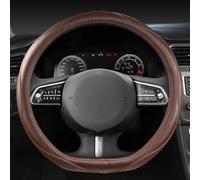 Protector de Cuero Genuino en Forma D para Volante Coche, Accesorios para Geely GS 2017-2022, para Tugella 2020 2021(Coffee)